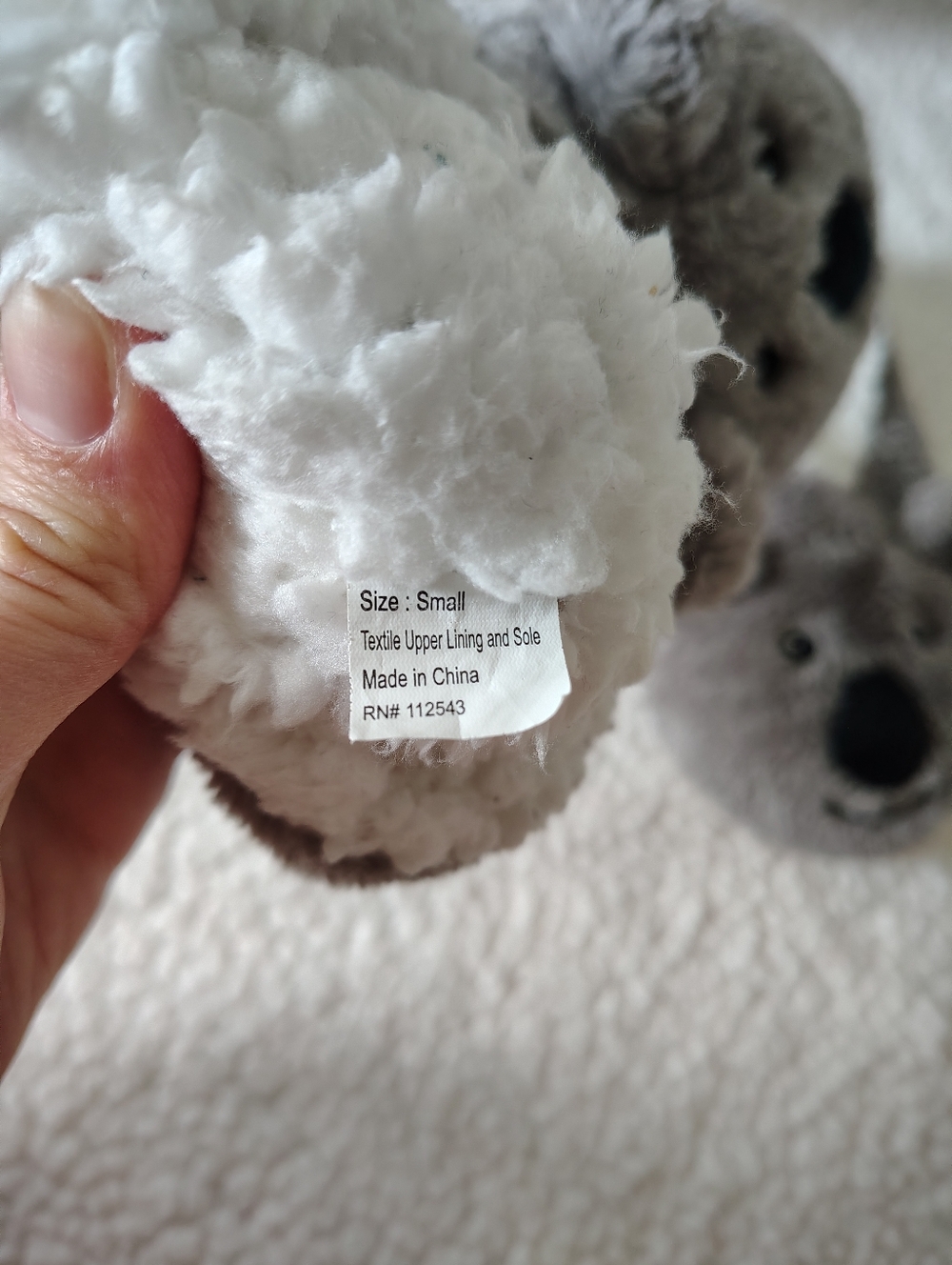 ☀️5/$25☀️ Snoozies! Cozy Size Small Koala Bear Slippers - Picture 5 of 9